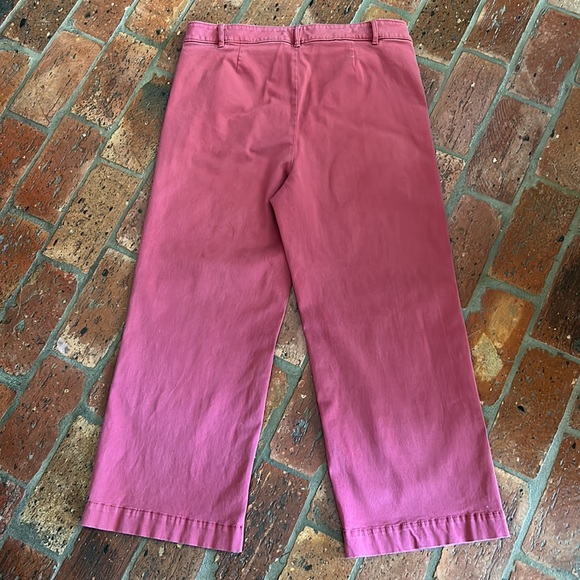 Loft dusty rose Wide leg cropped pants sz12 - Picture 5 of 9